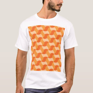 T-shirt Tons oranges géométriques : Carreaux Abstraits