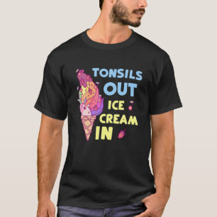 T-shirt Tonsils Sortie Crème De Glace Dans Tonsil Éliminat