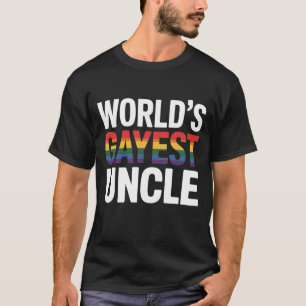 T-shirt Tonton le plus gay du monde LGBTQ Fierté gay Allié