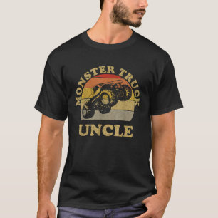 T-shirt Tonton Monster Truck Rétro Vintage Coucher de sole