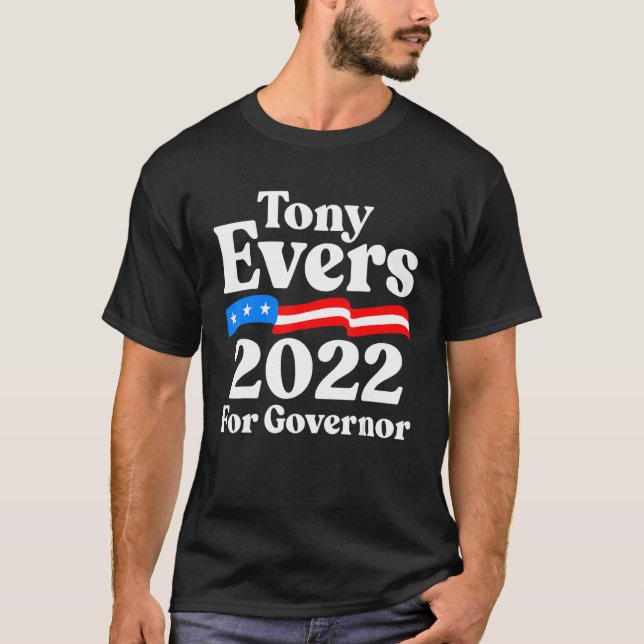 T-shirt Tony Evers, Démocrates Du Wisconsin Tony Evers Pou (Devant)