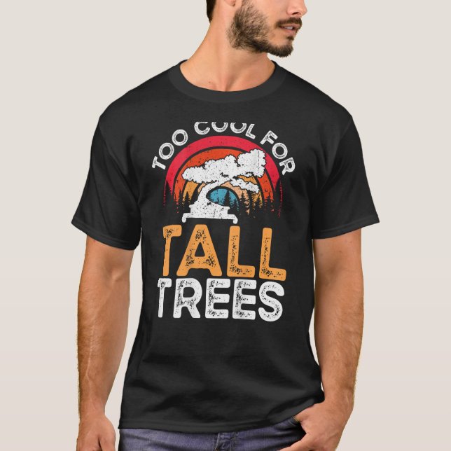 T-shirt Too Cool For Tall Trees Backprint Bonsai (Devant)