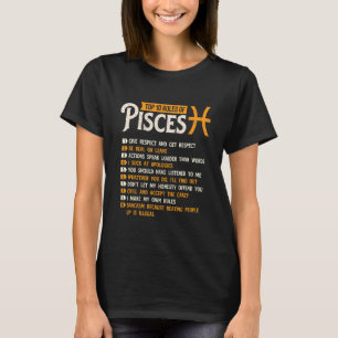 T-shirt Top 10 Règles De Poissons Horoscope Zodiac Signal