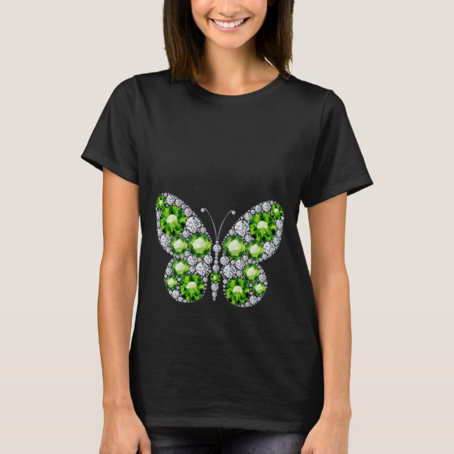 T-shirt Top féminin des fèves de rhinocéros émeraude (Devant)
