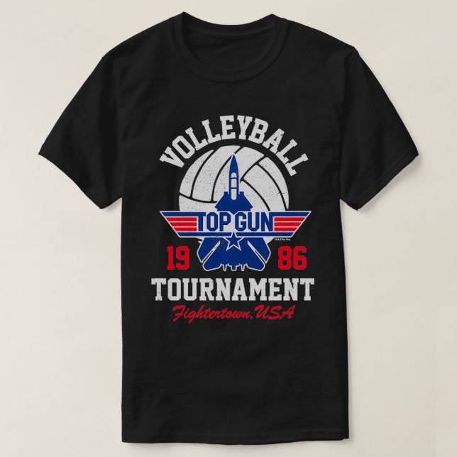 T-shirt Top Gun - Tournoi de volleyball long manches (Design devant)