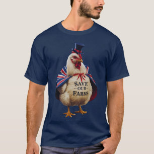 T-shirt Top Hat Chic : Chantez votre agriculteur britanniq