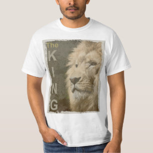 T-shirt Top Mens de Visage du lion animal tendance Modèle 