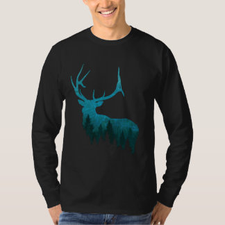 T-shirt Topographique Bélon de mer Chasse Antlers Cerf H