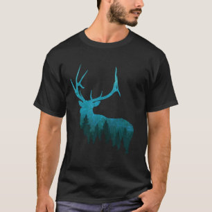 T-shirt Topographique Bélon de mer Chasse Antlers Cerf H
