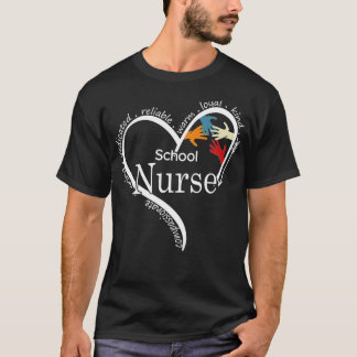 T-shirt Tops de l'infirmière de l'école amusante Retour à