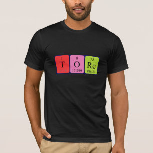T-shirt Tore nom de table périodique