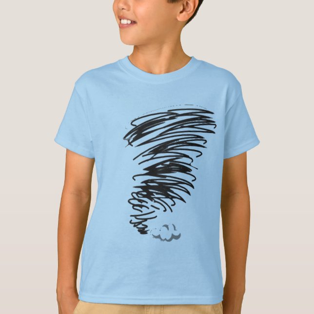 T-shirt Tornade de tourbillonnement (Devant)