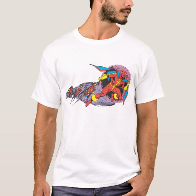T-shirt Tornade Rouge En Mouvement Vent (Devant)