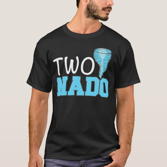 T-shirt Tornado Deux Nado Cute Thématique 2E Anniversaire  (Devant)
