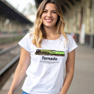 T-shirt Tornado Vintage Steam Train Anglais Locomotive