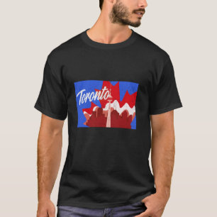 T-shirt Toronto City Skyline Canada Poster vintage des voy