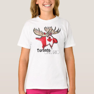T-shirt Toronto Ontario Canada drapeau local filles