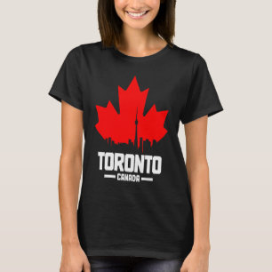 T-shirt Toronto Skyline Ontario Canada Maple Leaf Canadien