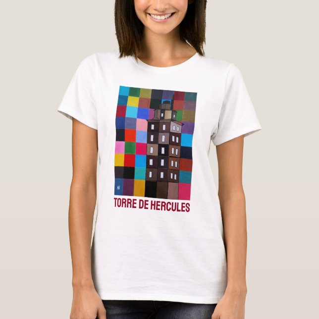 T-shirt Torre de Hércules Abstract Painting by Alfred Fox (Devant)