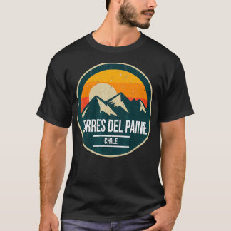 T-shirt TORRES DEL PAINE CHILI Vintage Mountain Sunset 80s