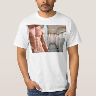 T-shirt Torse d'homme musclé torse nu sixpack de SlipperyJ