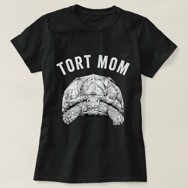 T-shirt Tort Maman Sulcata Tortoise Mama Africaine Spurée  (Design devant)