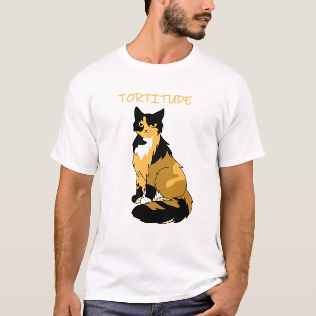 T-shirt "Tortitude" pour hommes Tortie Cat (Devant)