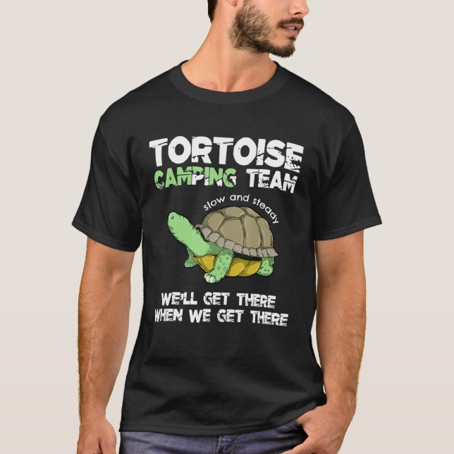T-shirt Tortoise Camping Équipe Tortue Tortoise Drôle Dit (Devant)
