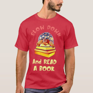 T-shirt Tortoise Ralentir Lire UN LIVRE Reptile Turtle Et