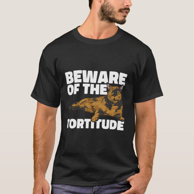 T-shirt Tortoiseshell Chat Attention À La Tortitude Tortie (Devant)