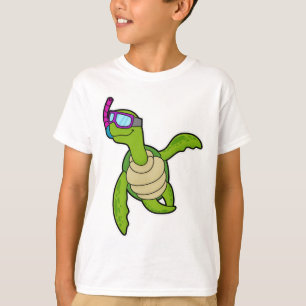T-shirt Tortue à la natation avec tuba