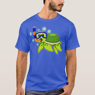T-shirt Tortue à la plongée avec tuba 2