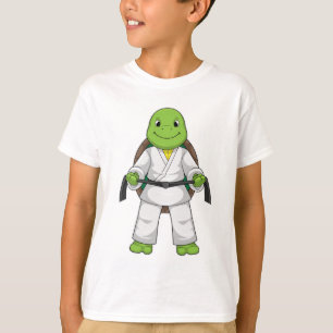 T-shirt Tortue aux arts martiaux avec ceinture noire