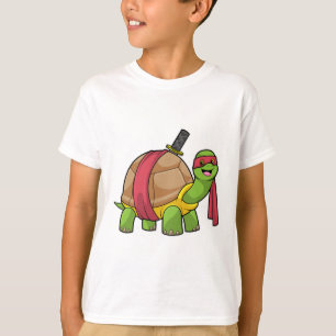 T-shirt Tortue aux arts martiaux avec épée