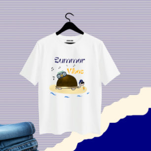 T-shirt Tortue avec cocktail