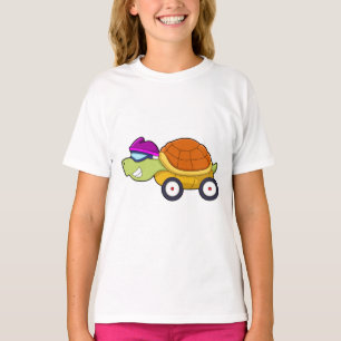 T-shirt Tortue avec coquille comme voiture