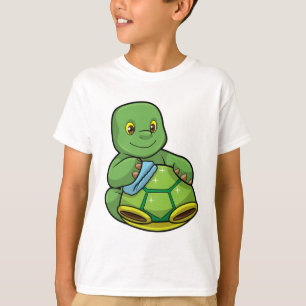 T-shirt Tortue avec coquille et chiffon de nettoyage