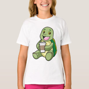 T-shirt Tortue avec Shell & Café à aller