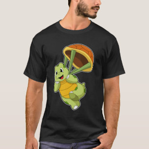 T-shirt Tortue avec Shell en tant que Skydiver