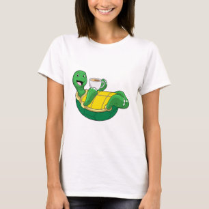 T-shirt Tortue avec tasse de café