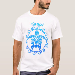 T-shirt Tortue bleu de l'océan Kauai