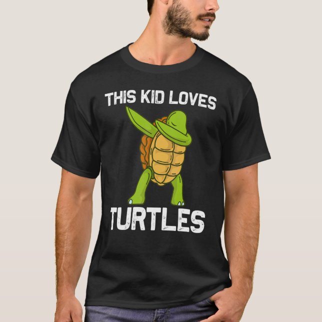 T-shirt Tortue cool pour enfants garçons Dabbing tortue de (Devant)