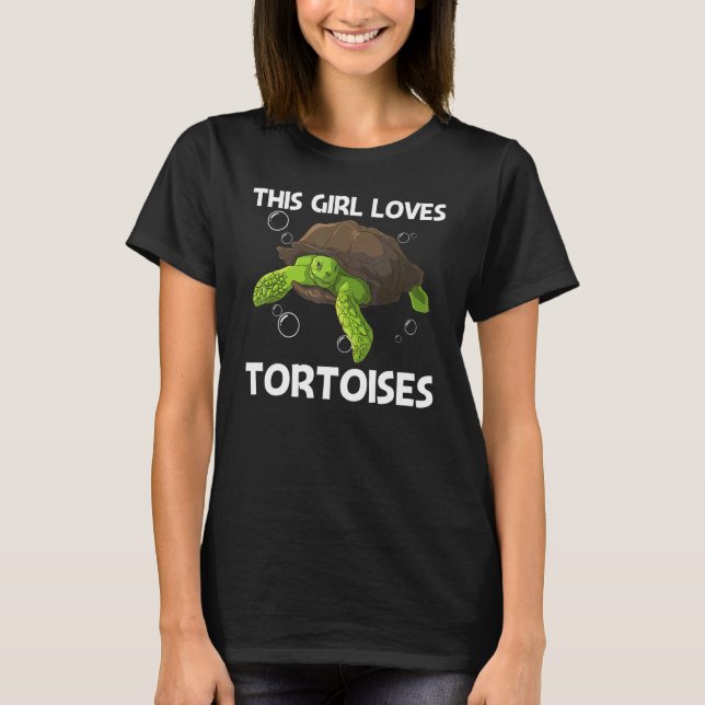 T-shirt Tortue cool Pour Les Filles Enfants Reptile Terres (Devant)