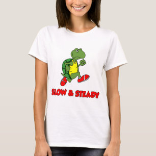 T-shirt Tortue courante lente et régulière