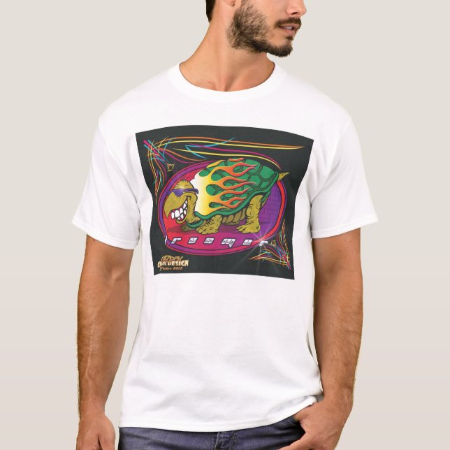 T-shirt Tortue de hot rod (Devant)