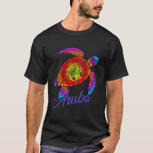 T-shirt Tortue de la mer d'Aruba îles Caraïbes Plongée sou