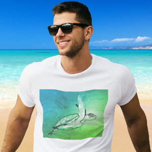 T-shirt Tortue de mer Art original