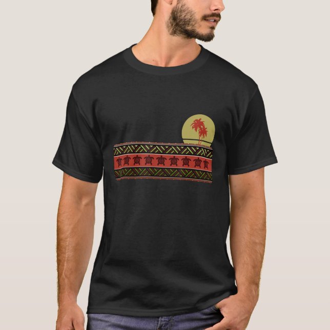 T-shirt Tortue de mer d'Hawaii Tribal maori Nouvelle-Zélan (Devant)