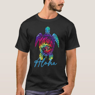 T-shirt Tortue de mer Hawaiian Tie Dye Aloha Hawaii Vacanc