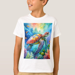 T-shirt Tortue de mer peinte